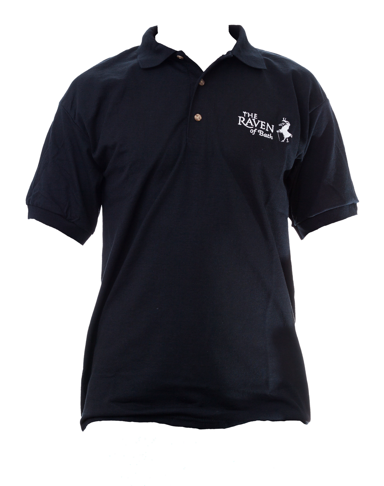 Black Polo Shirt with The Raven Logo